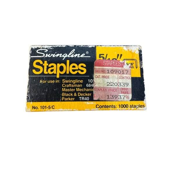 Swingline 5/16" Light Duty Staples No. 101-5/C Pack Of 1000 - Picture 2 of 8